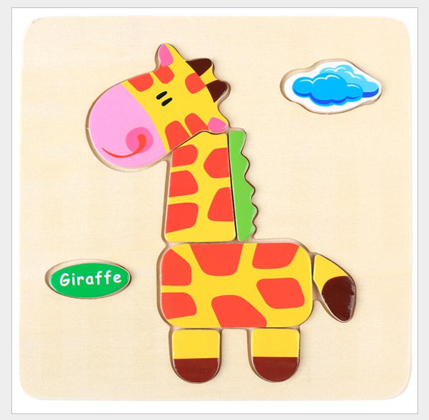 3D Wooden Animal & Vehicle Puzzle – Early Learning Jigsaw Toy for Kids