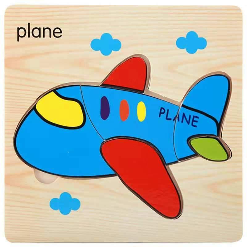 3D Wooden Animal & Car Puzzle – Intelligence Educational Toy for Children