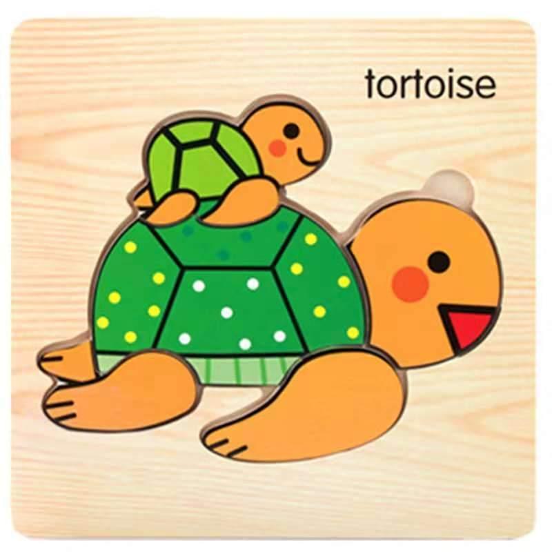 3D Wooden Animal & Car Puzzle – Intelligence Educational Toy for Children