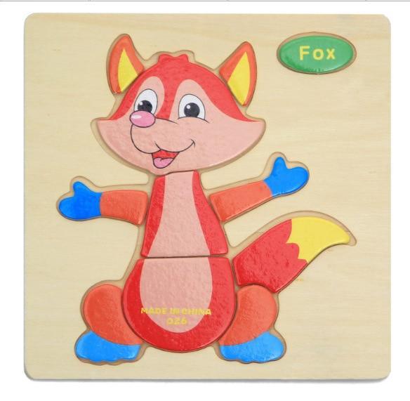 3D Wooden Animal & Car Puzzle – Intelligence Educational Toy for Children