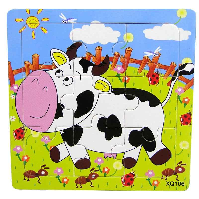 Animal Wooden 3D Mosaic Puzzle – Educational Birthday Gift Toy for Babies & Kids