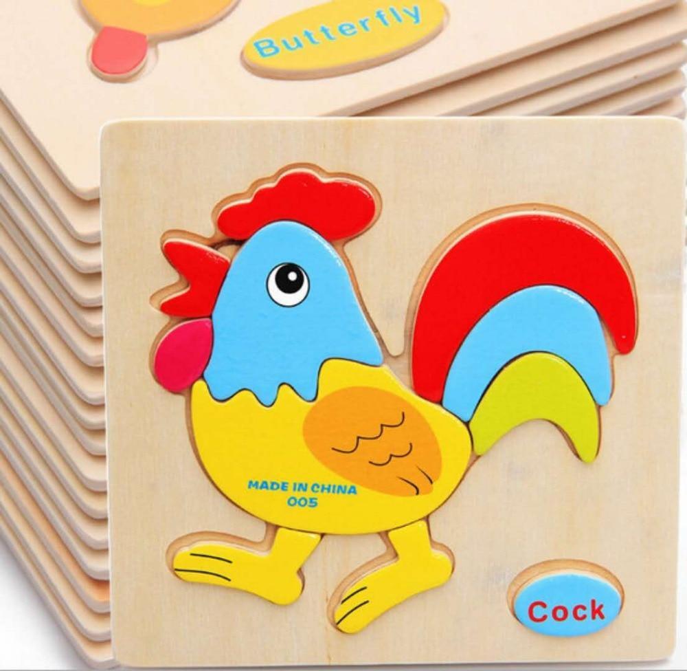 3D Wooden Animal & Car Puzzle – Intelligence Educational Toy for Children