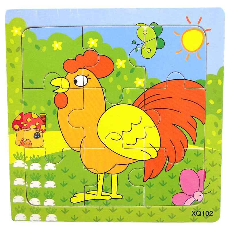 Animal Wooden 3D Mosaic Puzzle – Educational Birthday Gift Toy for Babies & Kids