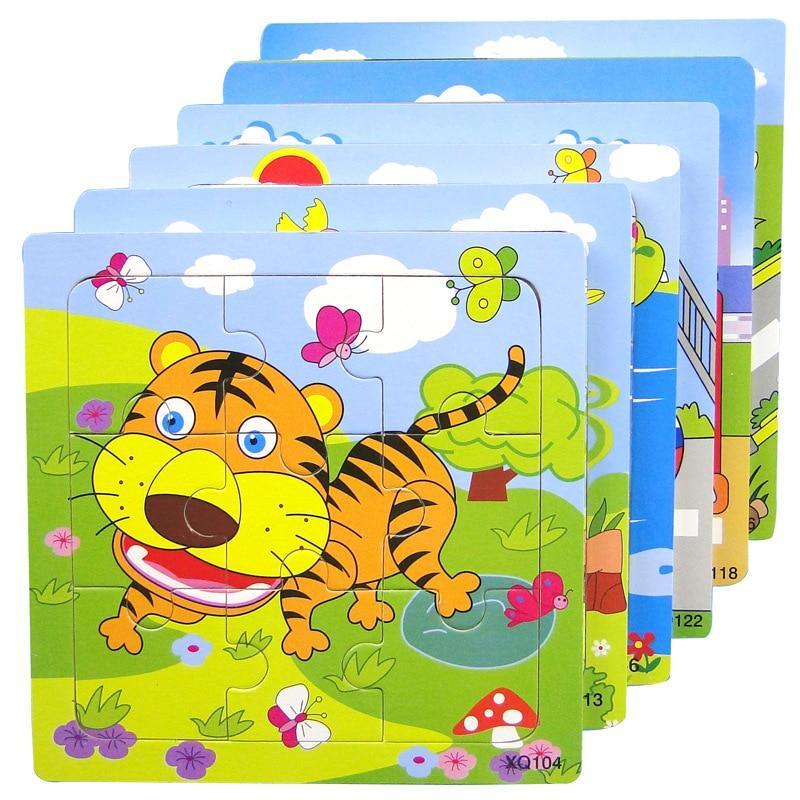 Animal Wooden 3D Mosaic Puzzle – Educational Birthday Gift Toy for Babies & Kids