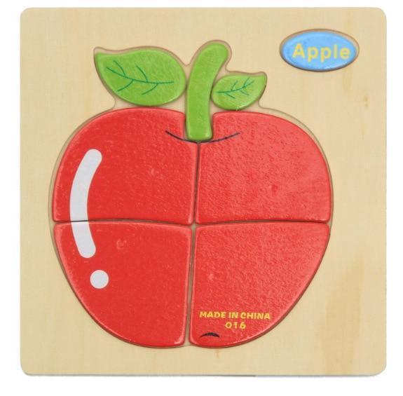 3D Wooden Animal & Car Puzzle – Intelligence Educational Toy for Children