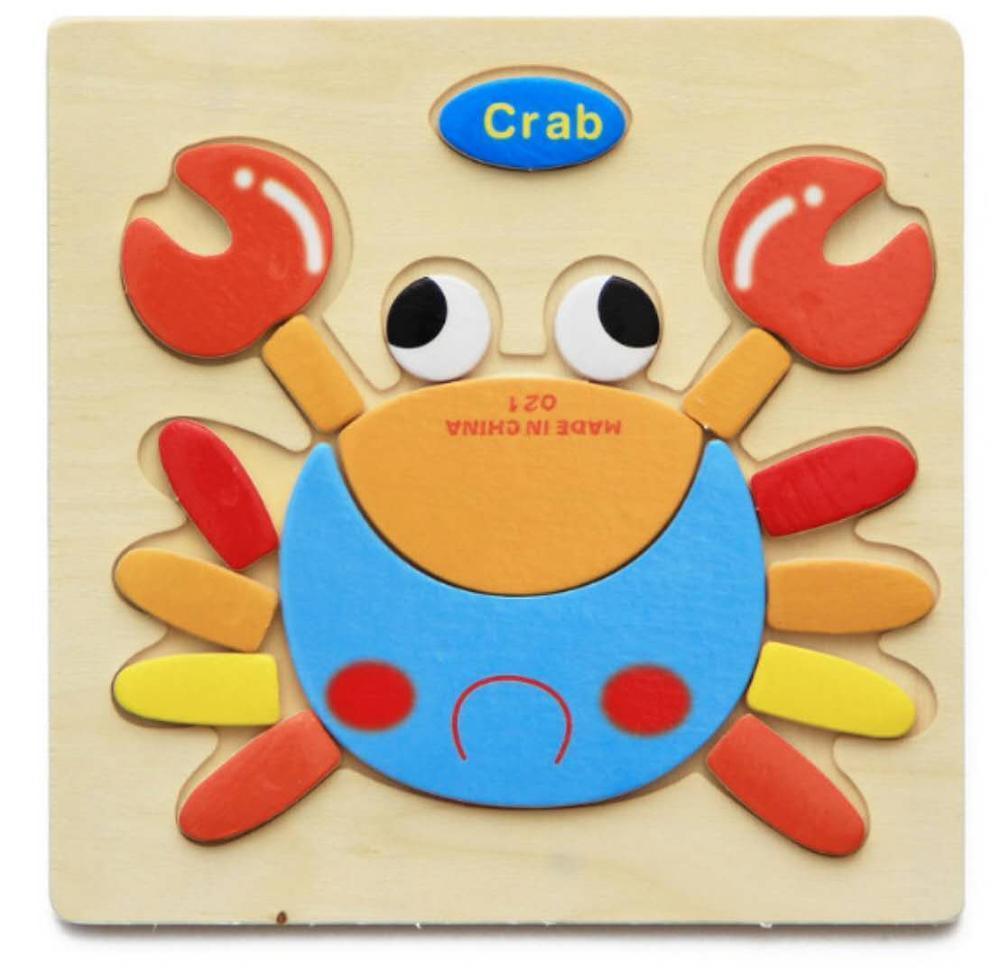 3D Wooden Animal & Car Puzzle – Intelligence Educational Toy for Children