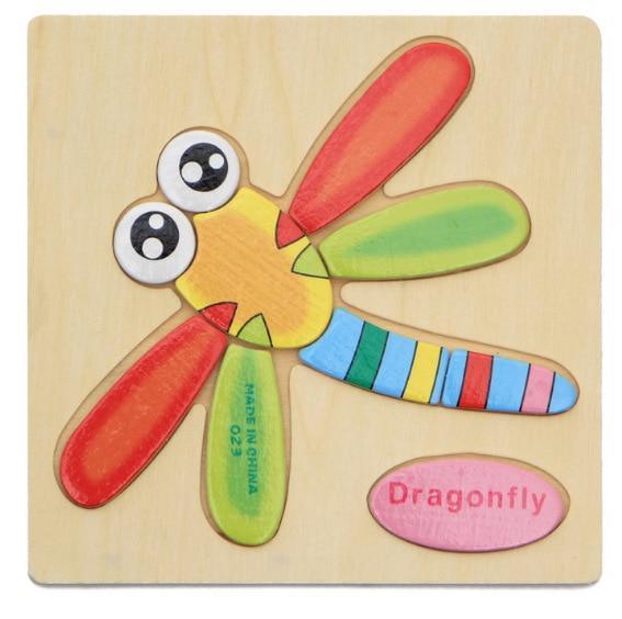 3D Wooden Animal & Car Puzzle – Intelligence Educational Toy for Children