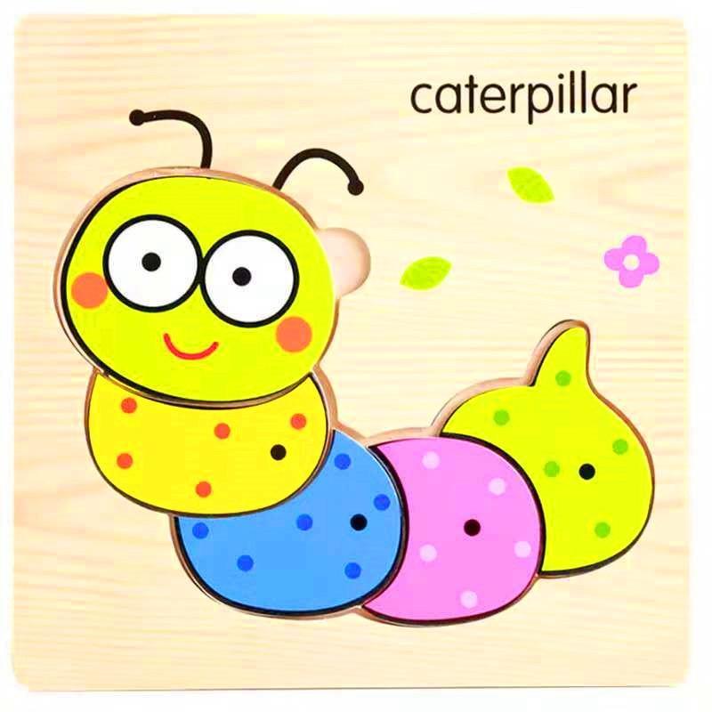 3D Wooden Animal & Car Puzzle – Intelligence Educational Toy for Children