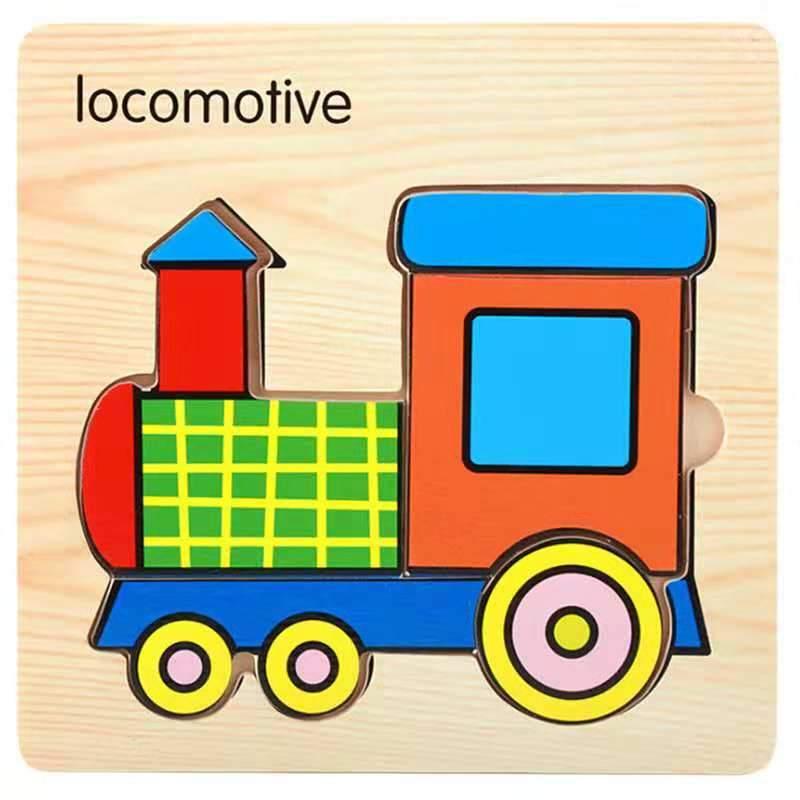 3D Wooden Animal & Car Puzzle – Intelligence Educational Toy for Children