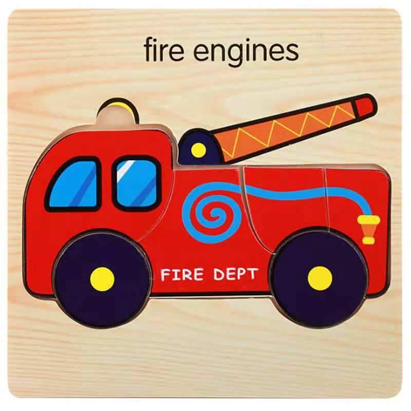 3D Wooden Animal & Car Puzzle – Intelligence Educational Toy for Children