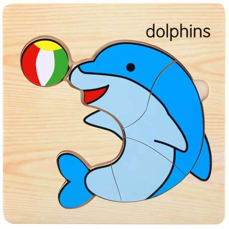 3D Wooden Animal & Car Puzzle – Intelligence Educational Toy for Children