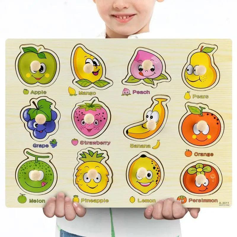 3D Colorful Geometry Wood Puzzle – Montessori Shape Cognition Toy for Kids
