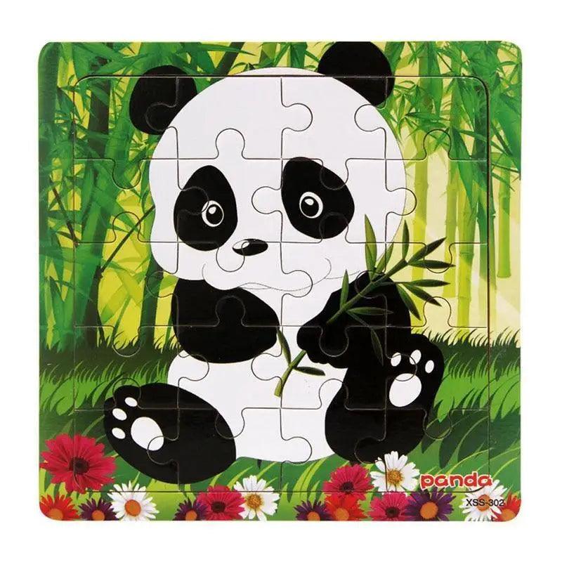 Animal & Vehicle Wooden Jigsaw Puzzle – Baby Educational Learning Toy for Kids