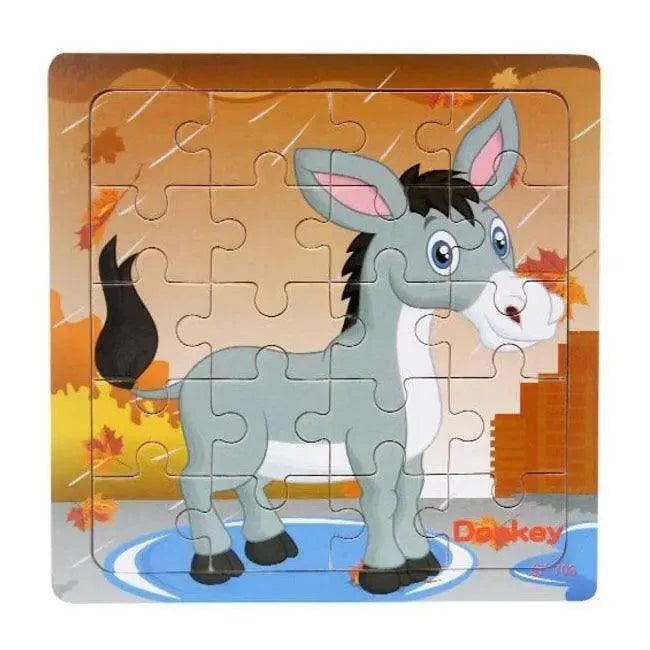 Animal & Vehicle Wooden Jigsaw Puzzle – Baby Educational Learning Toy for Kids
