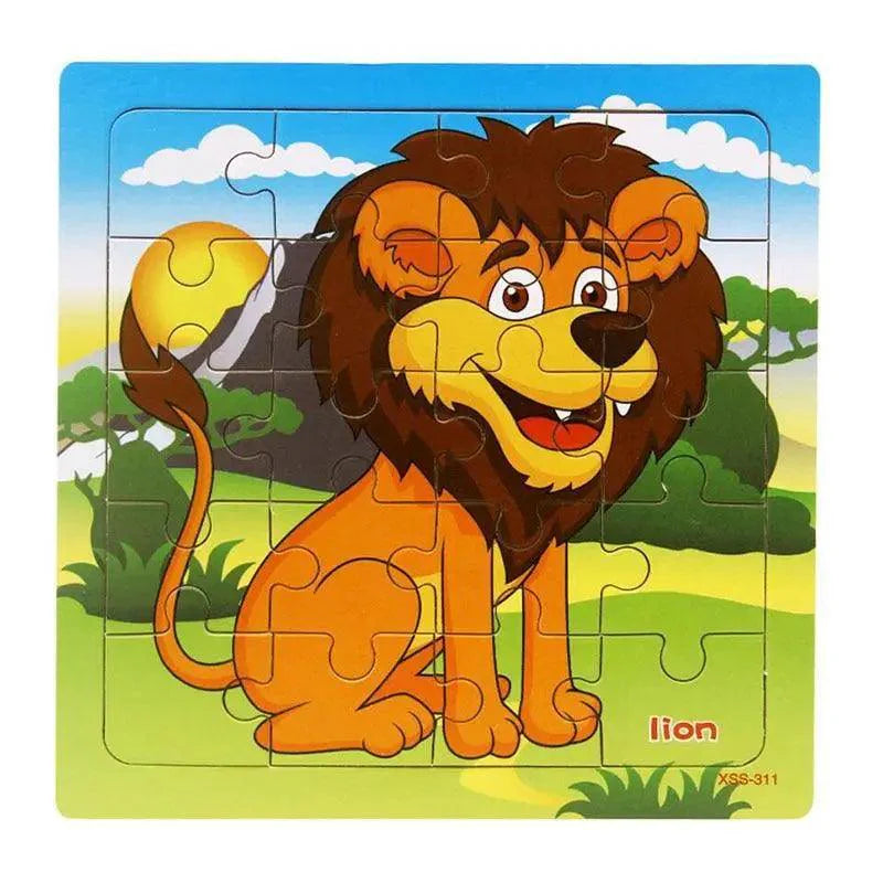 Animal & Vehicle Wooden Jigsaw Puzzle – Baby Educational Learning Toy for Kids